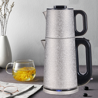 New Style Kettle Set Turkish Samovar Stainless Steel Turkish Electric Kettle And Teapot Set For Healthy Water Boiler Home Office