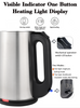 Factory Direct Custom Electric Tea Maker Kettle Mechanical Button Blue LED Light Stainless Steel Base Tea Brewer for Home&Office