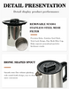 Factory Direct Custom Electric Tea Maker Kettle Mechanical Button Blue LED Light Stainless Steel Base Tea Brewer for Home&Office