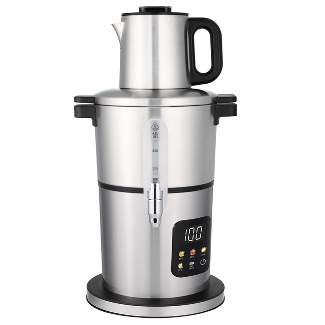 High Quality 4.0L+1.0LStainless Steel Tea Maker Water Boiler Automatic Digital Base Electric Kettle and Teapot