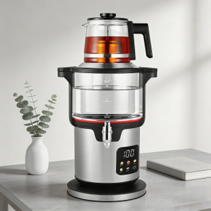 Large Color Touch Screen Smart Samovar 304Stainless Steel Base Electric Tea Maker 2000W Heating Element for Samovar