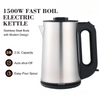 Factory Direct Custom Electric Tea Maker Kettle Mechanical Button Blue LED Light Stainless Steel Base Tea Brewer for Home&Office