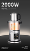 High Quality 4.0L+1.0LStainless Steel Tea Maker Water Boiler Automatic Digital Base Electric Kettle and Teapot