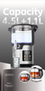 Electric Kettle Manufacturer Heating Element Make Tea 4.5L Big Capacity Electric Glass Samovar with LED Indicator