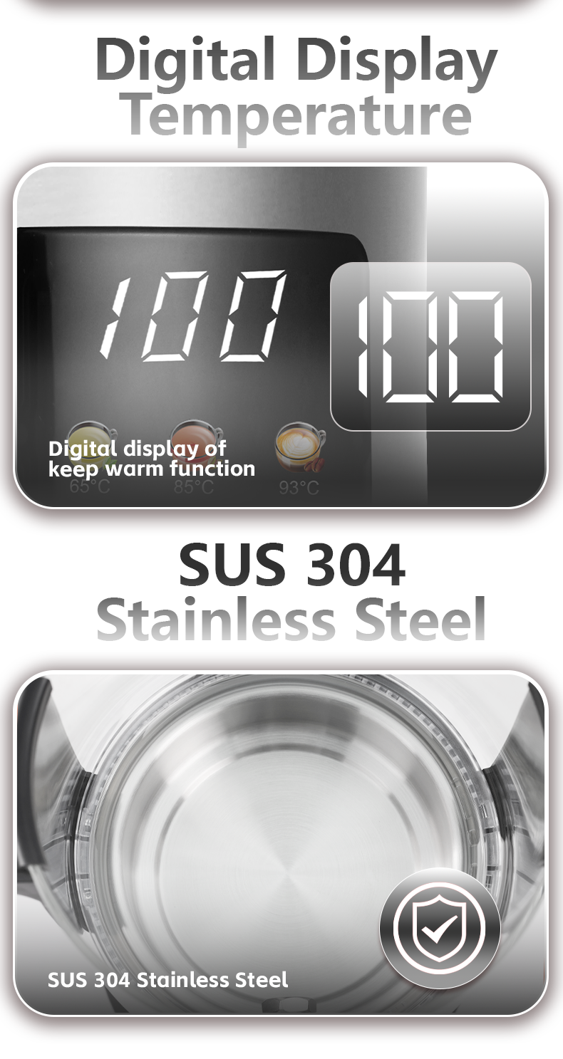 Electric Kettle Manufacturer Heating Element Make Tea 4.5L Big Capacity Electric Glass Samovar with LED Indicator